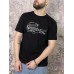 Легкая классическая мужская футболка повседневная черная / Стильные футболки мужские брендовые