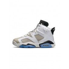 Кроссовки мужские Air Jordan Retro 6 White Sky из натуральной кожи удобные на каждый день весна осень белые