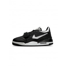 Кроссовки мужские Air Jordan Legacy 312 Low M Black White из натуральной кожи легкие на каждый день черные