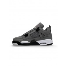 Кроссовки мужские Air Jordan 4 Retro Gray White натуральная кожа легкие на каждый день весна осень лето серые