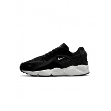 Кроссовки мужские Air Huarache Runner Black White замшевые удобные на каждый день демисезонные черные