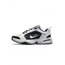 Кроссовки мужские Air Monarch Travel White Navy Black кожаные спортивные повседневные демисезонные белые