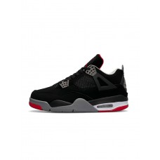 Кроссовки мужские Air Jordan 4 Retro M Bred нубук на каждый день весна осень лето черные