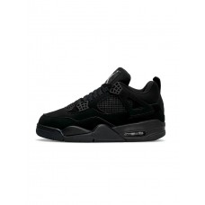 Nike Air Jordan 4 Retro All Black Matte Fur
