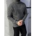 Крутой гольф свитер мужской с горлом повседневный серый | Стильные мужские кофты зима-весна-осень