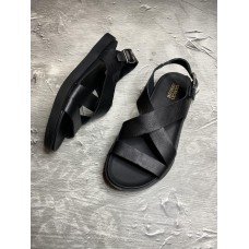 Сандалі чоловічі шкіряні чорні Літнє шкіряне чоловіче взуття