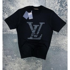 Легкая летняя мужская футболка оверсайз (oversize) брендовая черная с принтом
