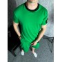 Зручний модний чоловічий літній костюм футболка з шортами повсякденний зелений