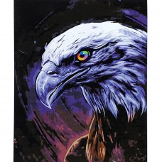 Картина раскраска по номерам Strateg ПРЕМИУМ Взгляд орла с лаком размером 40х50 см (SY6874)