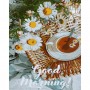 Картина раскраска по номерам Strateg ПРЕМИУМ Good Morning с ромашками с лаком размером 40х50 см (SY6868)