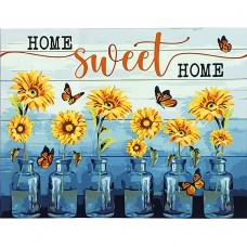 Картина раскраска по номерам Strateg ПРЕМИУМ Sweet Home с лаком размером 40х50 см (SY6714)