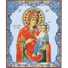Картина раскраска по номерам Strateg ПРЕМИУМ Богородица с лаком размером 40х50 см (SY6703)