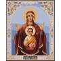 Картина за номерами Strateg ПРЕМІУМ Ікона Божої Матері Знамення з лаком розміром 40х50 см (SY6698)