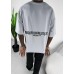 Крутая качественная мужская футболка оверсайз (oversize) “ABOFUCKINLUTELY” в светло-сером цвете