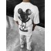 Крутая оверсайз футболка “Usual uspect , Mickey Mouse» в белом цвете