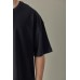 Стильная базовая мужская футболка оверсайз (oversize) черная