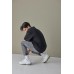 Стильная базовая мужская футболка оверсайз (oversize) черная