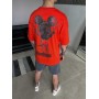 Крутая футболка “Usual suspect , Mickey Mouse» в красном цвете