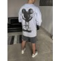 Крутая футболка “Usual suspect , Mickey Mouse» в светло-лиловом цвете