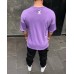 Крутая качественная мужская футболка овер сайз (oversize) «Always Be Positive” в фиолетовом цвете