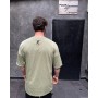 Крута легка якісна чоловіча футболка овер сайз (oversize) "Always Be Positive" у кольорі хакі
