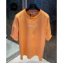 Крута якісна чоловіча футболка овер сайз (oversize) "Always Be Positive" в оранжевому кольорі