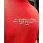 Крута якісна червона чоловіча футболка овер сайз (oversize) "Always Be Positive"