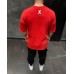 Крутая качественная красная мужская футболка овер сайз (oversize) «Always Be Positive”