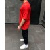 Крутая качественная красная мужская футболка овер сайз (oversize) «Always Be Positive”