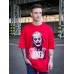 Пушечная оверсайз футболка “Joker” в красном цвете