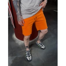 Модні трикотажні шорти для чоловіків легкі повсякденні вільні Помаранчевий колір
