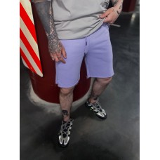 Стильные трикотажные шорты для мужчин легкие на каждый день  оверсайз Фиолетовый цвет