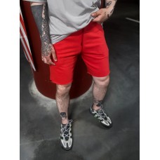 Стильные трикотажные шорты для мужчин легкие повседневные свободные Красный цвет
