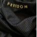 Стильная вельветовая футболка “Freedom” в чёрном цвете