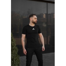 Легкая классическая мужская футболка на каждый день черная / Качественные футболки мужские брендовые
