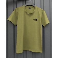 Легкая классическая мужская футболка повседневная хаки / Стильные футболки мужские брендовые