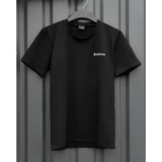Легка класична чоловіча футболка повсякденна чорна / Якісні футболки чоловічі брендові