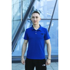 Модна футболка чоловіча поло легка на кожен день синього кольору | Футболки поло чоловічі брендові