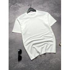 Літня чоловіча футболка оверсайз (oversize) повсякденна біла / Стильні футболки чоловічі брендові