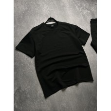 Літня чоловіча футболка оверсайз (oversize) повсякденна чорна / Якісні футболки чоловічі брендові