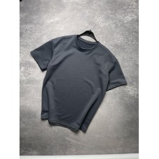 Легка чоловіча футболка оверсайз (oversize) повсякденна темно-сіра / Якісні футболки чоловічі брендові
