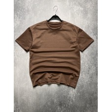 Легкая мужская футболка оверсайз (oversize)повседневная цвет Цвет:Коричневый / Качественные футболки мужские брендовые