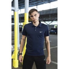 Модная  polo футболка мужская легкая повседневная синяя | Футболки поло мужские брендовые