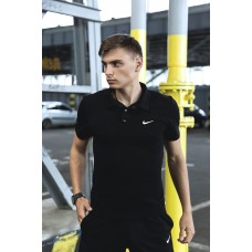 Модна футболка чоловіча поло легка повсякденна чорна | Футболки поло чоловічі брендові