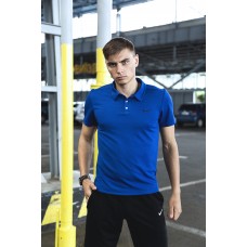 Стильна  polo футболка чоловіча легка повсякденна синього кольору | Футболки поло чоловічі брендові