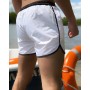 Модные купальные шорты для мужчин белые / Шорты пляжные мужские для купания