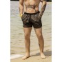 Модные пляжные шорты мужские хаки однотонные / Шорты пляжные мужские для плавания