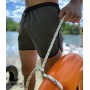 Зручні пляжні шорти чоловічі кольору хакі однотонні / Шорти пляжні чоловічі для купання