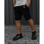 Модні трикотажні шорти для чоловіків літні повсякденні вільні  чорні / Шорти спортивні чоловічі трикотажні