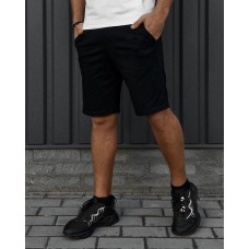 Модные трикотажные шорты для мужчин летние на каждый день свободные  черные / Шорты спортивные мужские трикотажные
